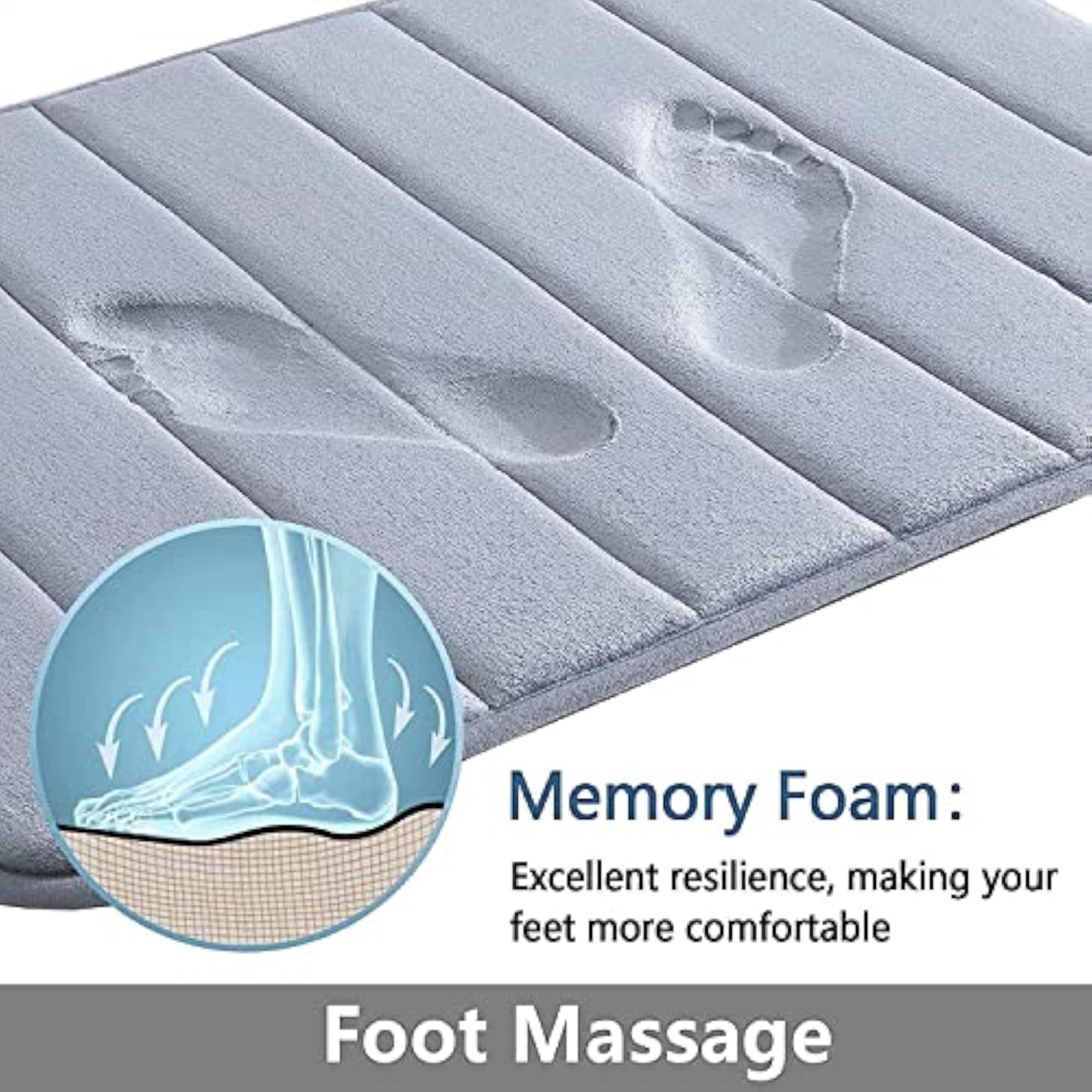 Memory Foam Anti-Slip Bath Mat Rug